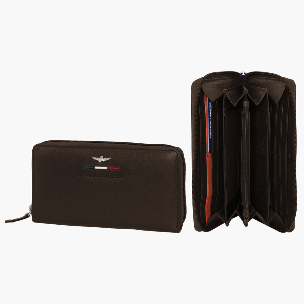 Aeronautica Militare Fighter line zip wallet AM157-MO