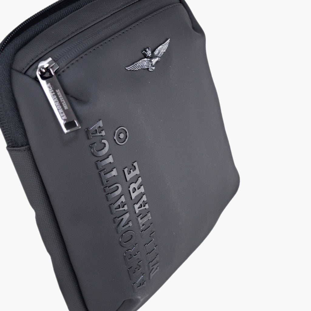 Aeronautica Militare Small shoulder bag Helix line AM481-BL