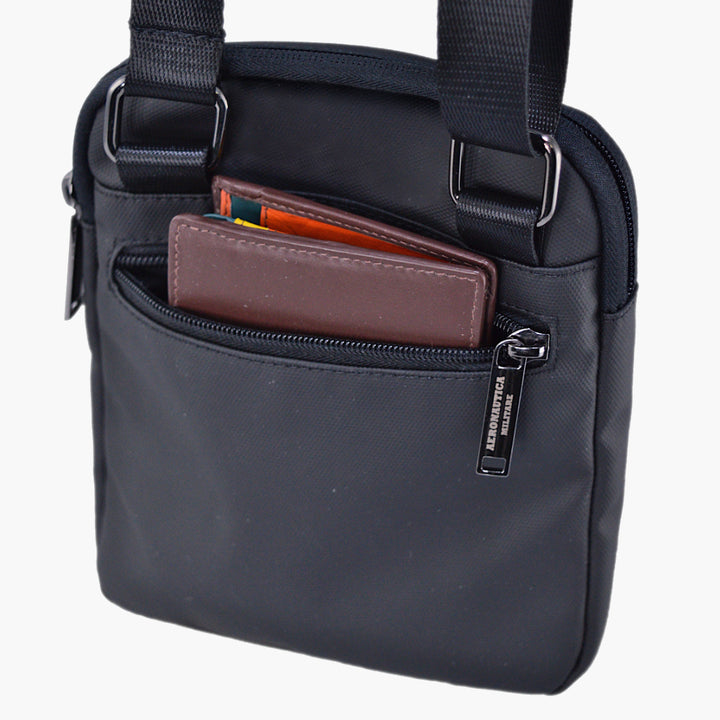 Aeronautica Militare Small shoulder bag Helix line AM481-BL