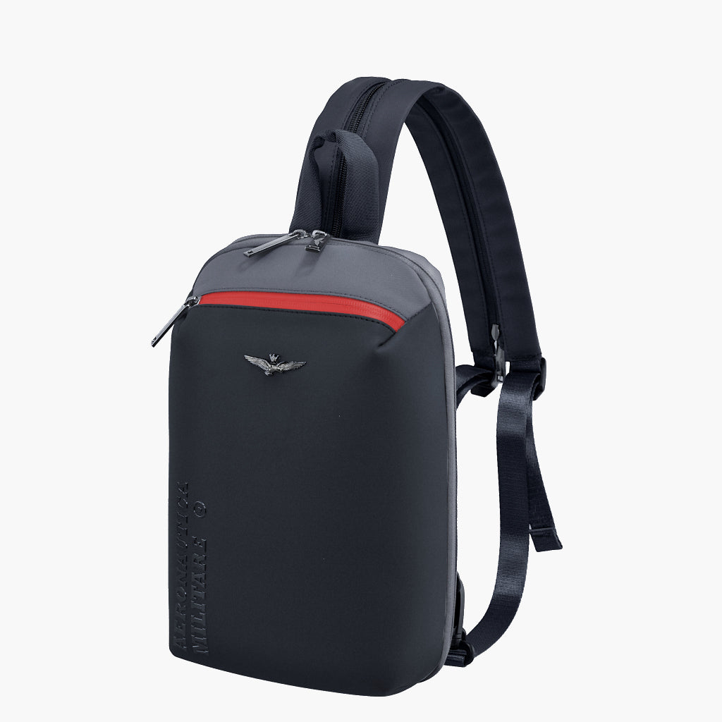 Aeronautica Militare One-shoulder tablet holder Helix line AM483-NEGR