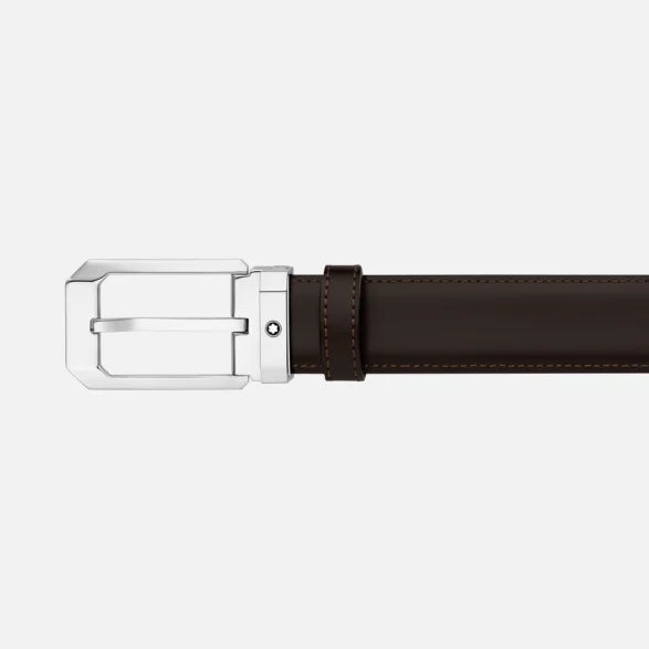 Montblanc vändbart bälte i svart/brunt läder 30 mm 116579