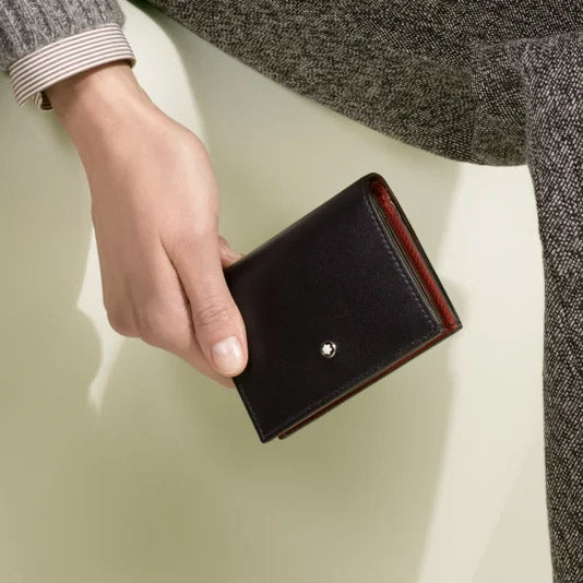 Montblanc portafoglio continental nano Soft blu notte 198752