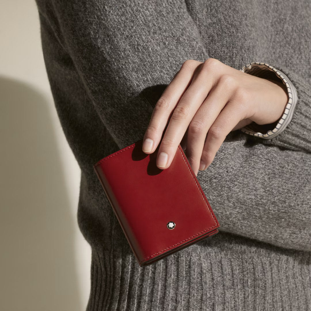 Etui na karty kredytowe Montblanc 4cc Meisterstück ciemna rdza 198811