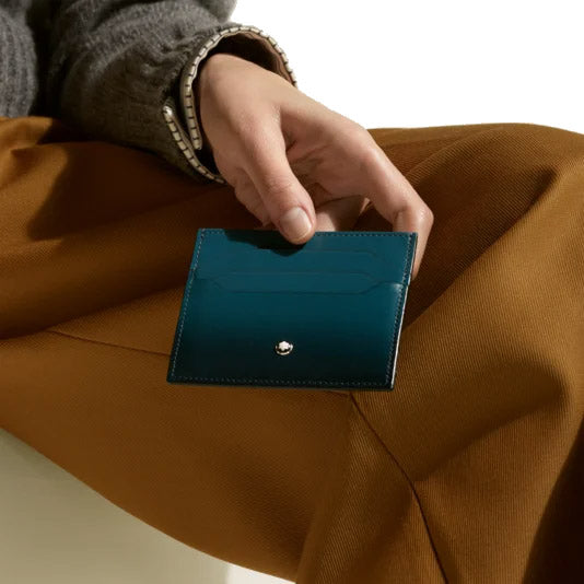 Porte-cartes Montblanc 6 compartiments Meisterstück bleu de Chypre 198804