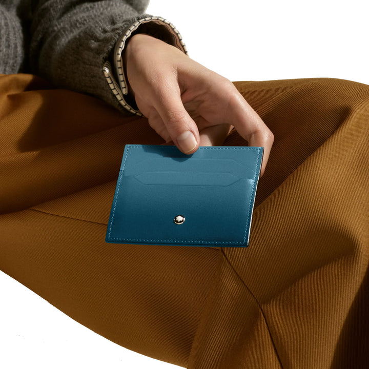 Montblanc kortholder 6 rum Meisterstück Gradient røgblå 199268