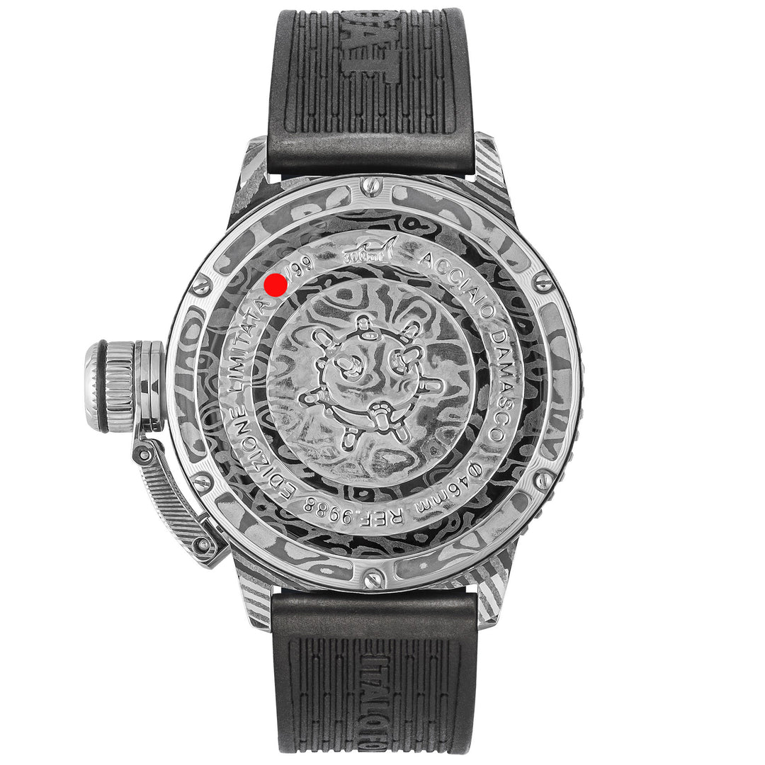 U-BOAT Sommerso Damascus Right Uhr 46 mm schwarzer Automatikstahl 9988