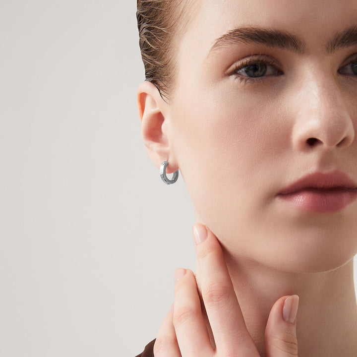Giovanni Raspini Huggie Screws Creolen 925 Silber 11952
