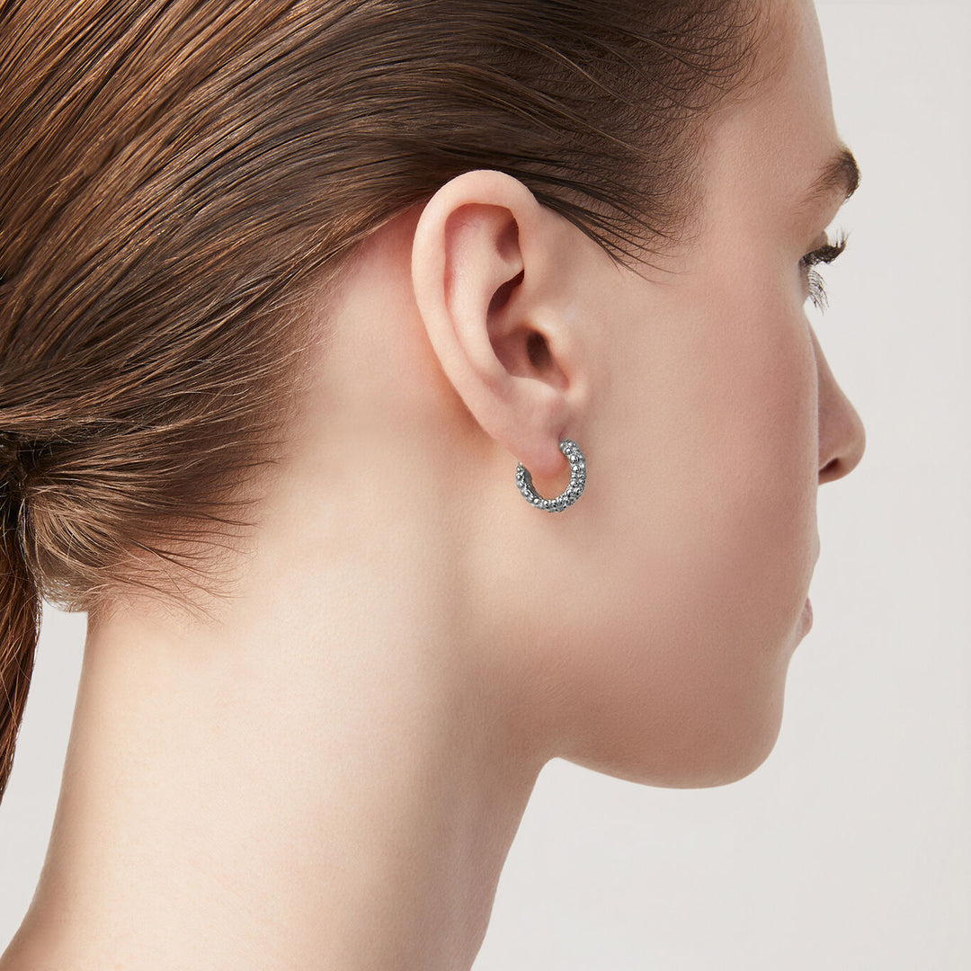 Giovanni Raspini Huggie Perlage bøjle øreringe 925 sølv 11950