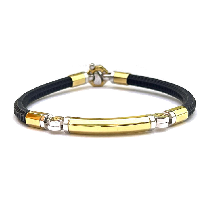 Barakà 18kt gold rubber bracelet BR21070