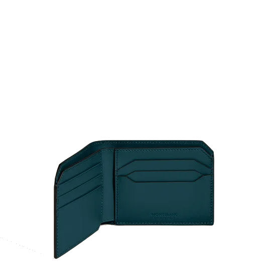 Montblanc plånbok 6 fack Mjuk blå legion 198743