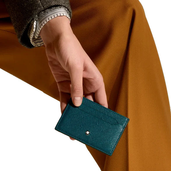 Tarjetero Montblanc 5 compartimentos Sartorial azul chipre 198880