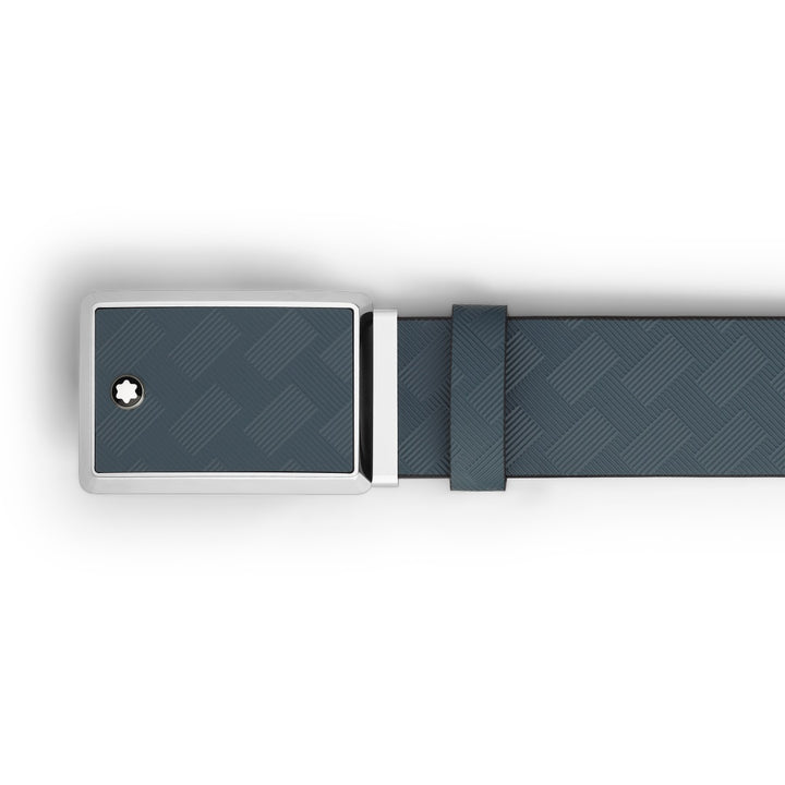 Montblanc Extreme 3.0 bälte aviation blått läder 35mm 199104