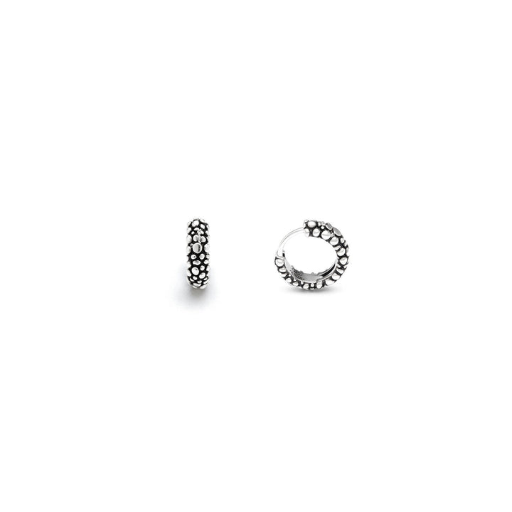 Giovanni Raspini Huggie Perlage bøjle øreringe 925 sølv 11950