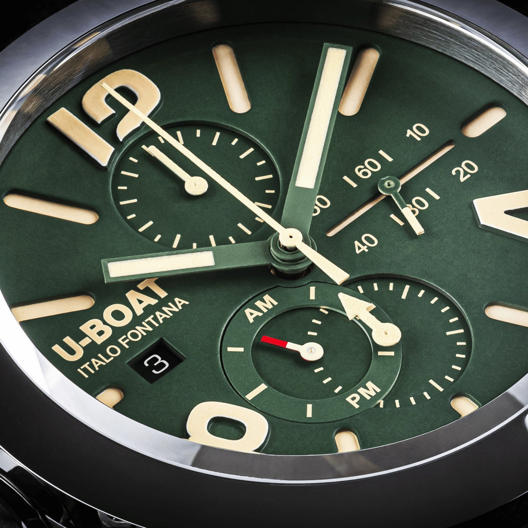U-BOAT Uhr Classic 45 Tungsten Cas Green 45mm Automatik grüner Stahl 9581