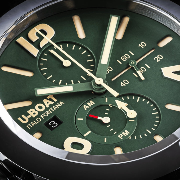 U-BOAT Uhr Classic 45 Tungsten Cas Green 45mm Automatik grüner Stahl 9581