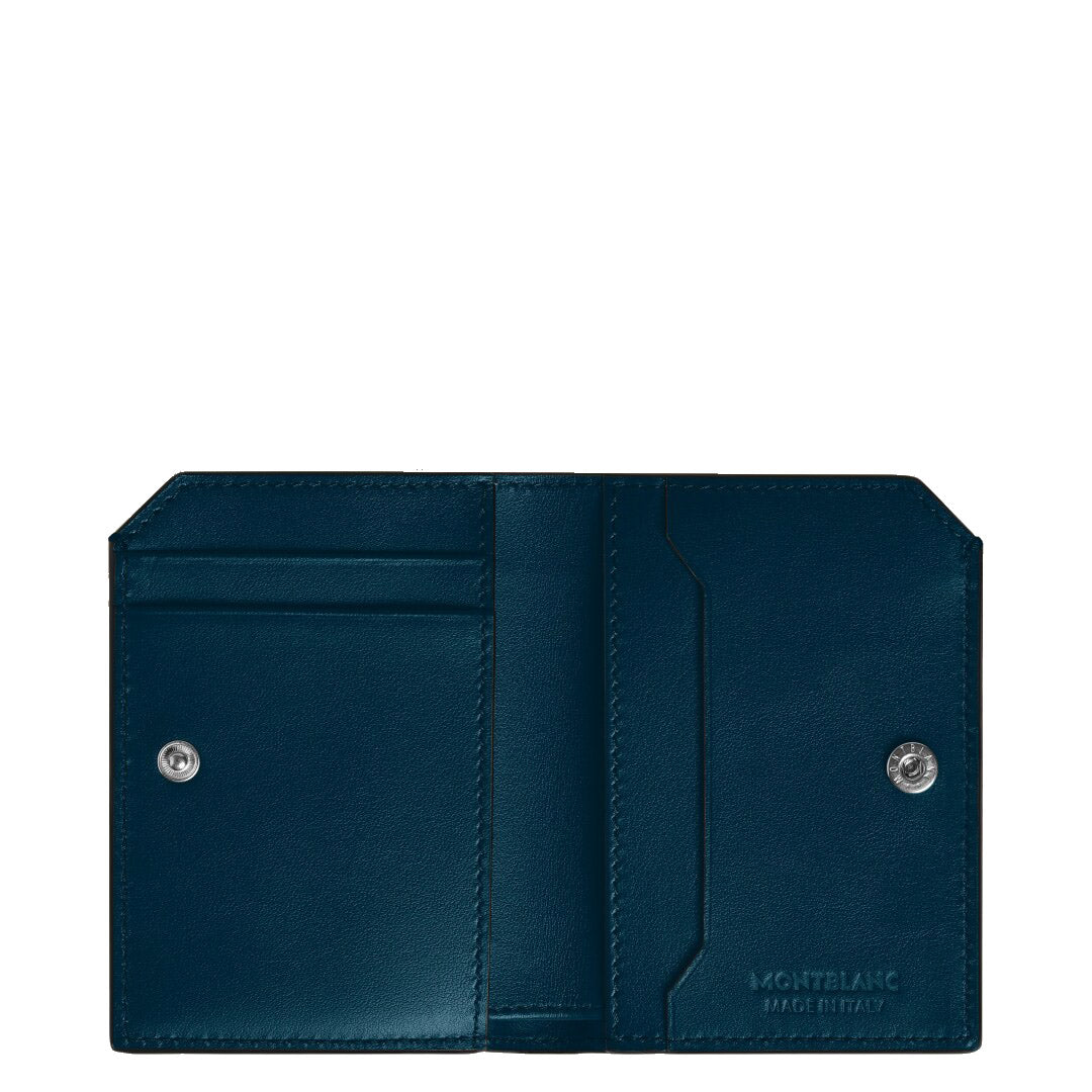 Montblanc portafoglio mini 4 scomparti Soft blu legion 198747