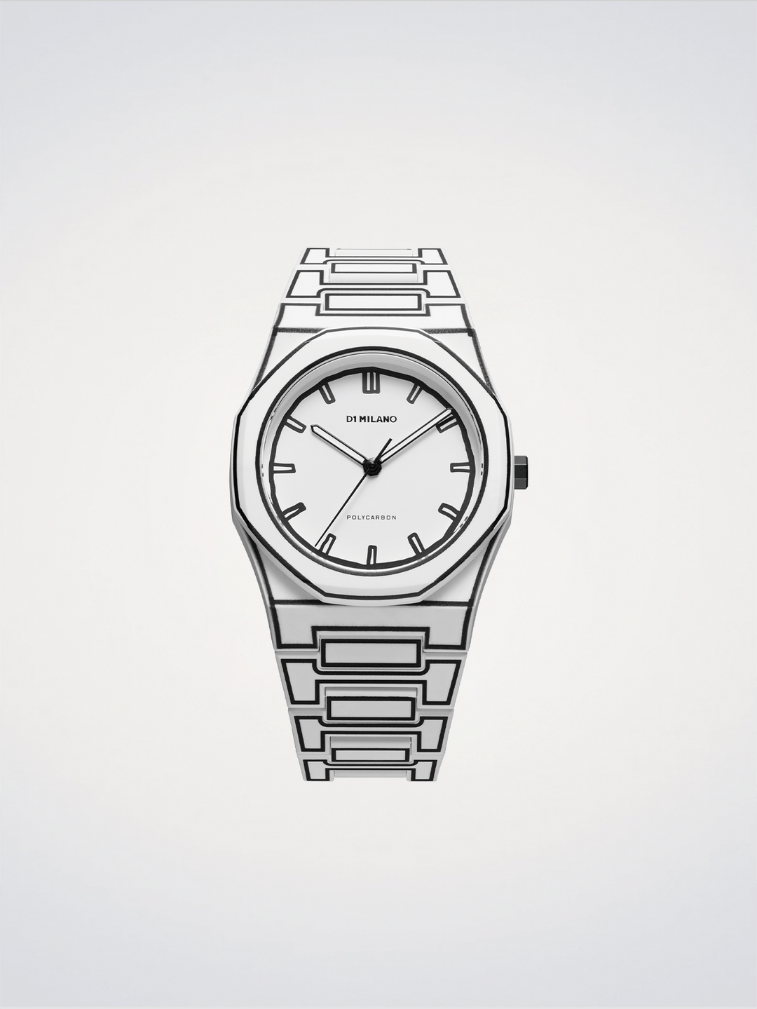 D1 Milano fehér vázlat polikarbon 40,5mm D1-PCBJ34