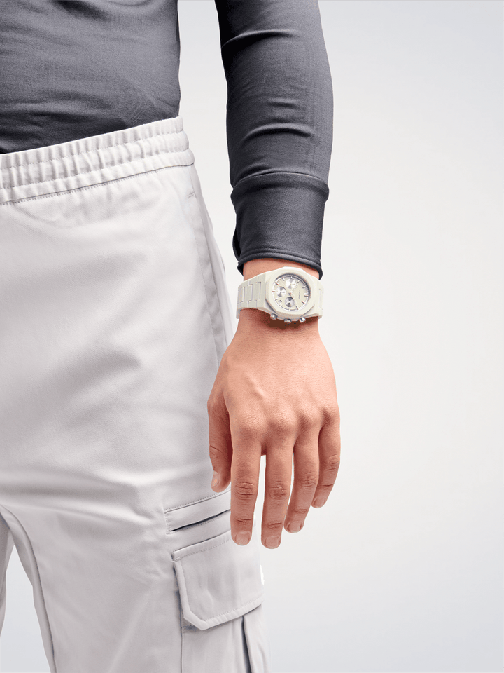 D1 Milano Fossil Grey Polychrono 40,5mm D1-PHBJ08