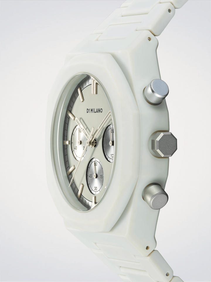 D1 Milano Fossil Grey Polychrono 40,5mm D1-PHBJ08