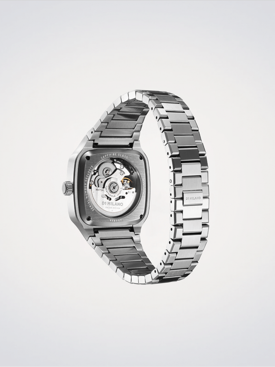 D1 Milano szürke mélység, négyzet alakú csontváz 37 mm D1-SLBJ01