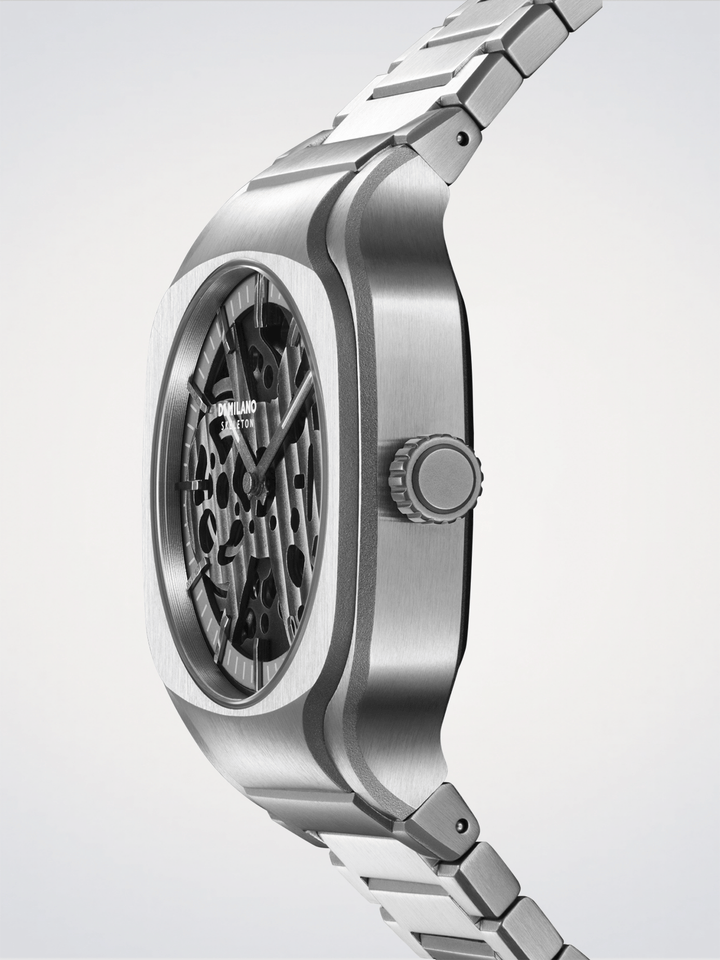 D1 Milano szürke mélység, négyzet alakú csontváz 37 mm D1-SLBJ01