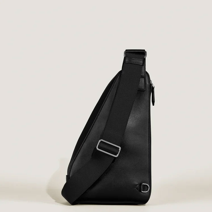 Geantă de umăr Montblanc moale, compactă, neagră 198742