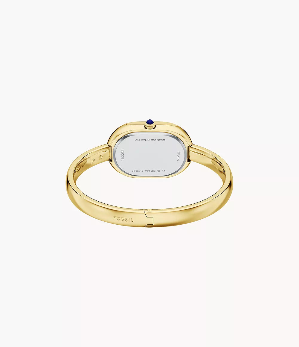 Fossil klocka Sloan 25 mm pärlemor kvartsstål PVD gulguld finish ES5444