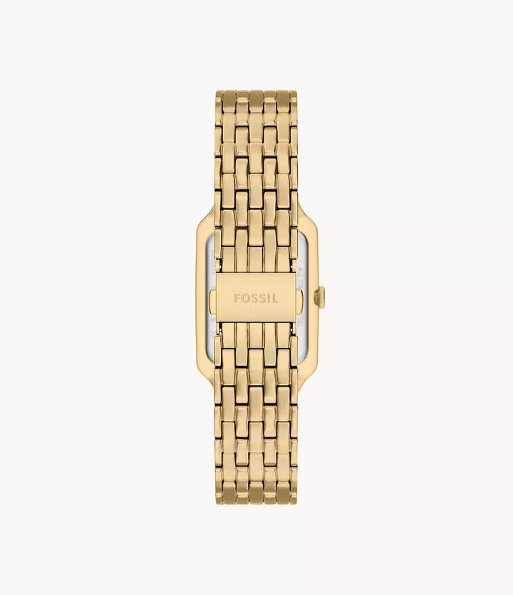 Fosszilis óra Raquel 23mm zöld kvarc acél sárga arany PVD kivitelben ES5452