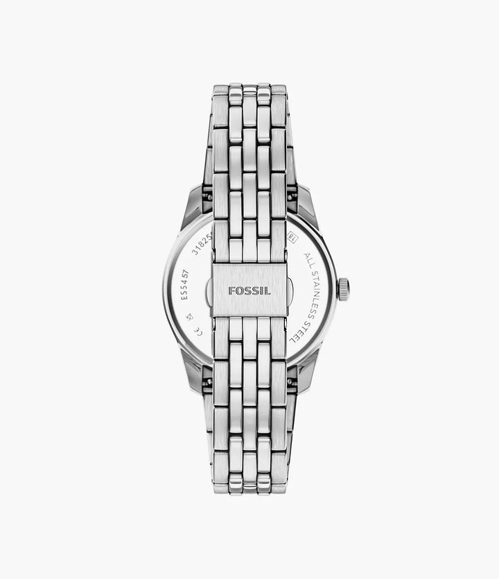 Relógio Fossil Scarlette 34mm aço quartzo azul ES5457