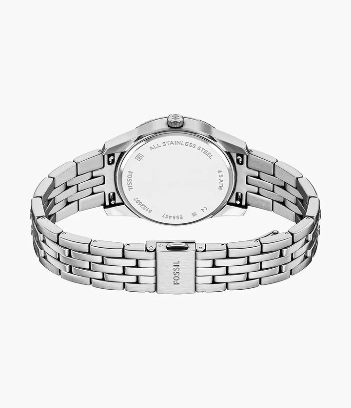 Relógio Fossil Scarlette 34mm aço quartzo azul ES5457