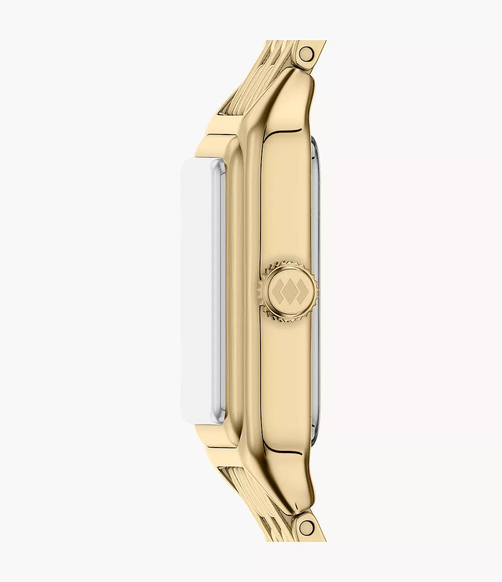 Fosszilis óra Raquel mini 18mm ezüst kvarc acél PVD sárga arany kivitelben ES5467