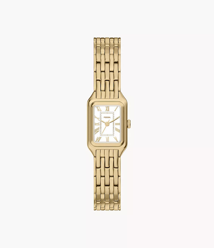Fosszilis óra Raquel mini 18mm ezüst kvarc acél PVD sárga arany kivitelben ES5467