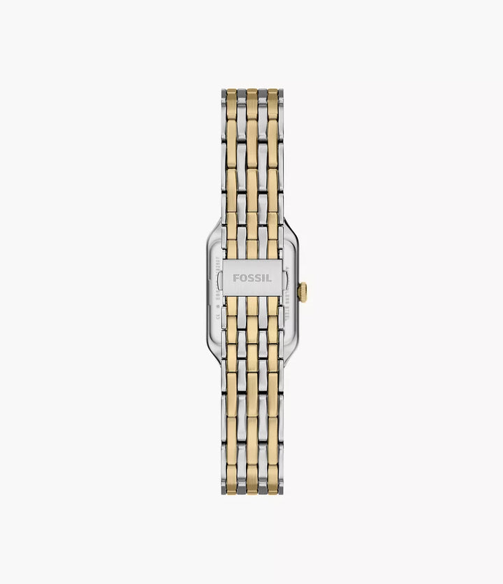 Fossil orologio Raquel mini 18mm argento quarzo acciaio finiture PVD oro giallo ES5468
