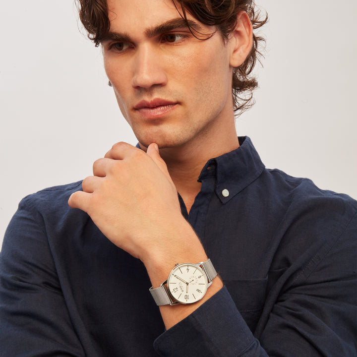 Breil óra Avery 41mm fehér kvarc acél EW0732