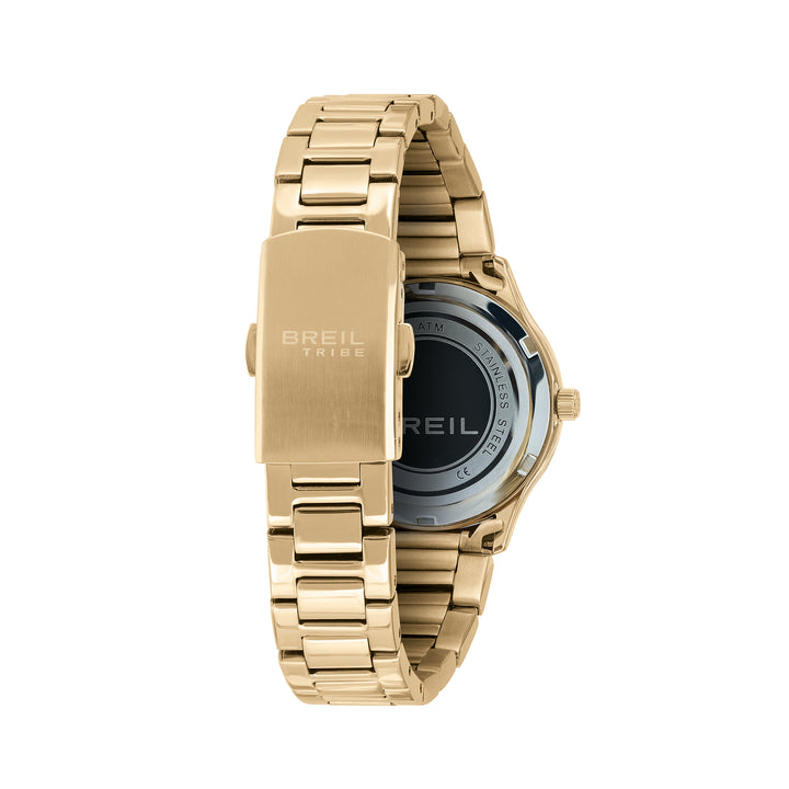 Relógio Breil Abby 32 mm em aço quartzo branco com acabamento PVD dourado EW0754
