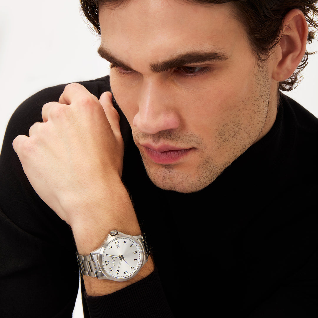 Ceas Breil Kai 41mm cuarț argintiu oțel EW0783