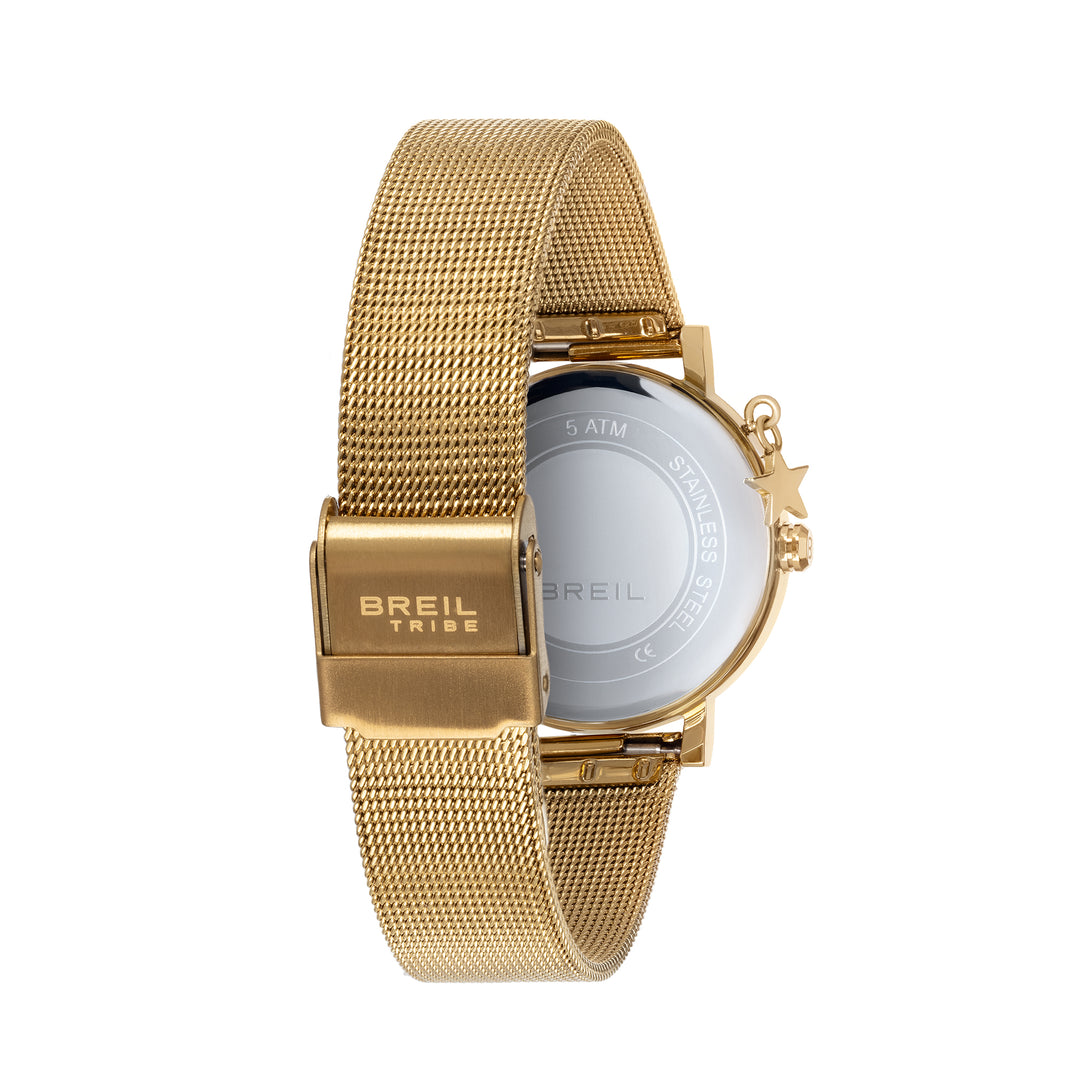 Breil Emily ur 30 mm hvid cubic zirconia quartz stål IP guld finish EW0787