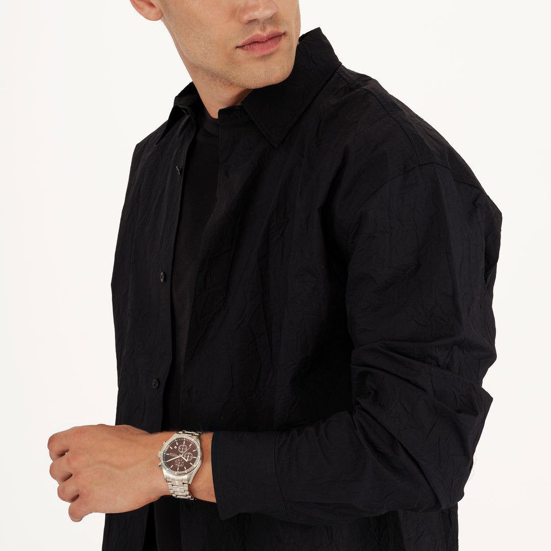 Montre Breil Captain Chrono 42 mm acier quartz bordeaux EW0795