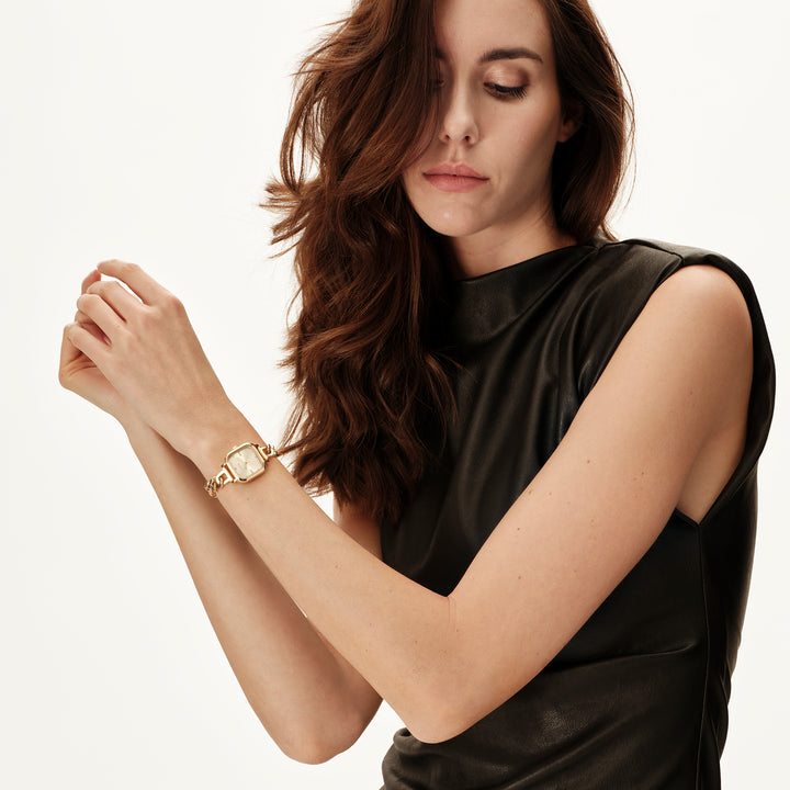 Reloj Breil Élise 25x32 mm champagne cuarzo acero IP acabado oro EW0834