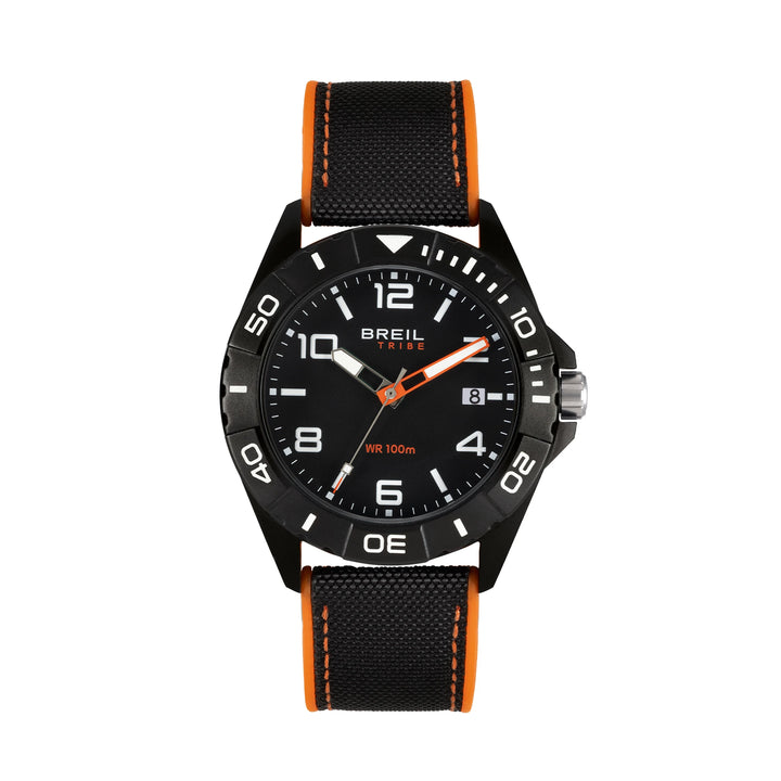 Breil watch Black Horizon 42mm black quartz steel black PVD finish EW0835