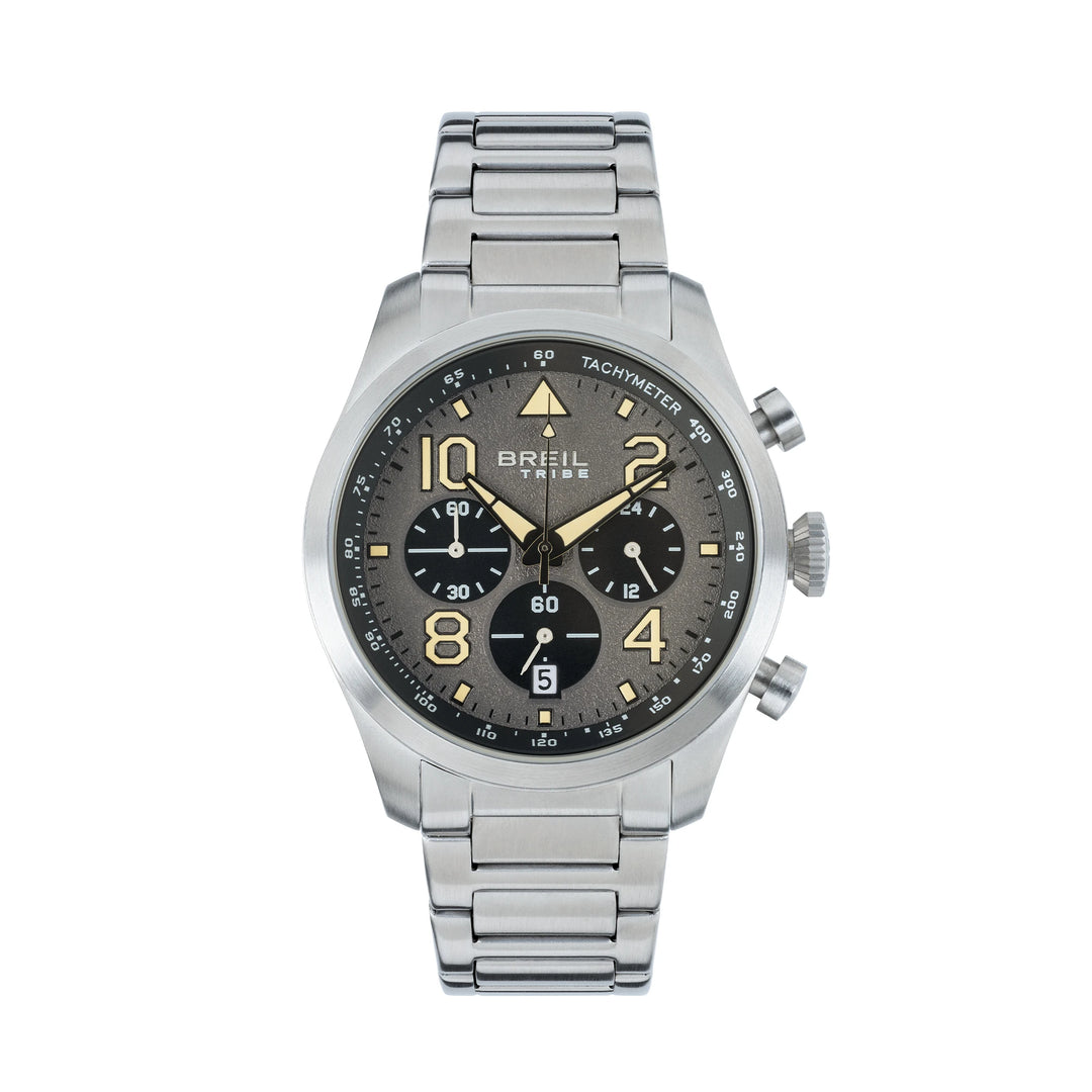 Hodinky Breil Recon Chrono 42mm šedá křemenná ocel EW0839