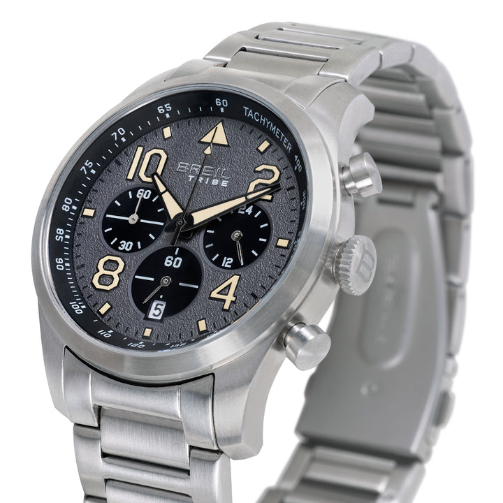 Hodinky Breil Recon Chrono 42mm šedá křemenná ocel EW0839