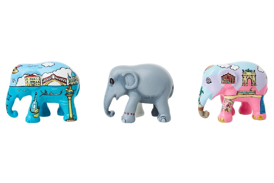 Elephant Parade monipakkaiset norsut Bella Italia - Venetsia + Mosha Loves Italia + Milano