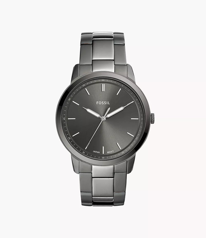 Fossil Minimalist ur 44mm grå kvartsstål grå PVD finish FS5459