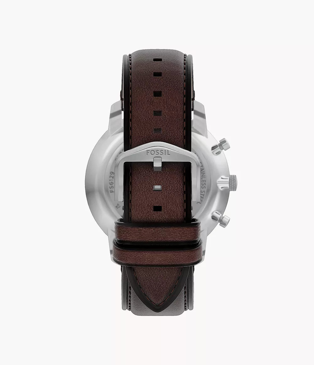 Relógio Fossil Neutra Chrono 44mm aço quartzo cinza FS6129