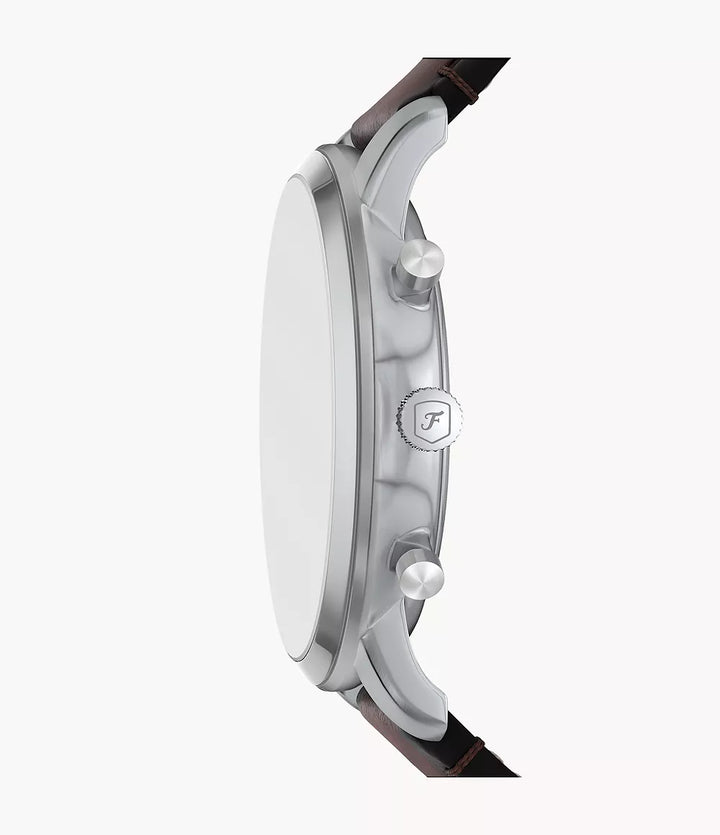 Relógio Fossil Neutra Chrono 44mm aço quartzo cinza FS6129