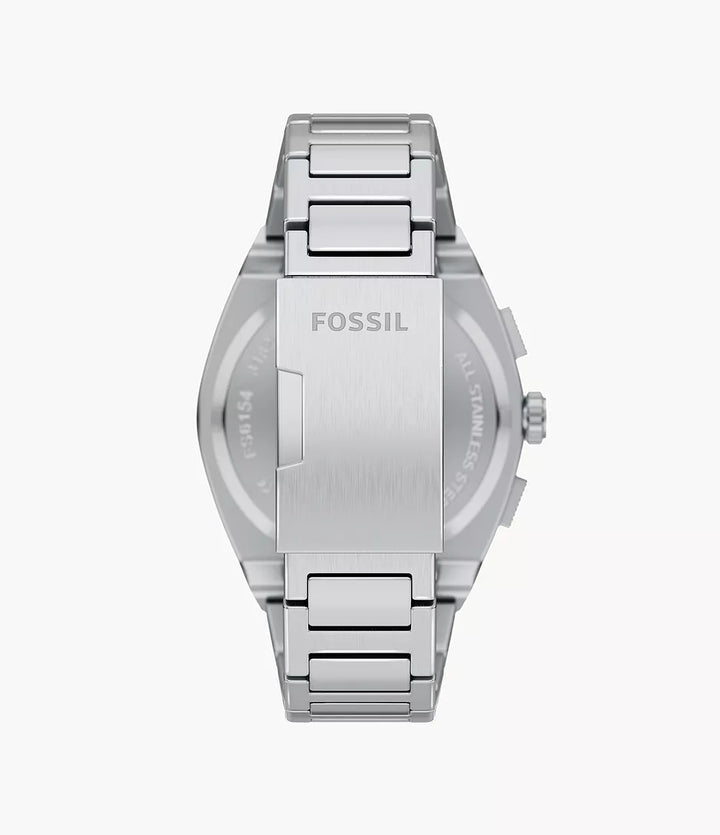 Reloj Fossil Everett Chrono 44mm acero cuarzo azul FS6154
