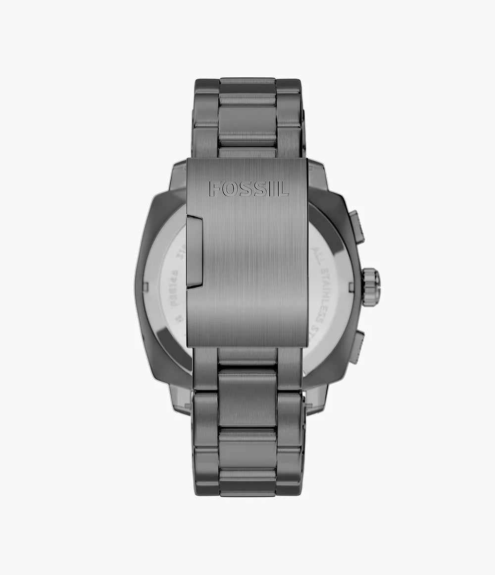 Fossil Machine Chrono ur 44mm gråt kvartsstål PVD gunmetal finish FS6160