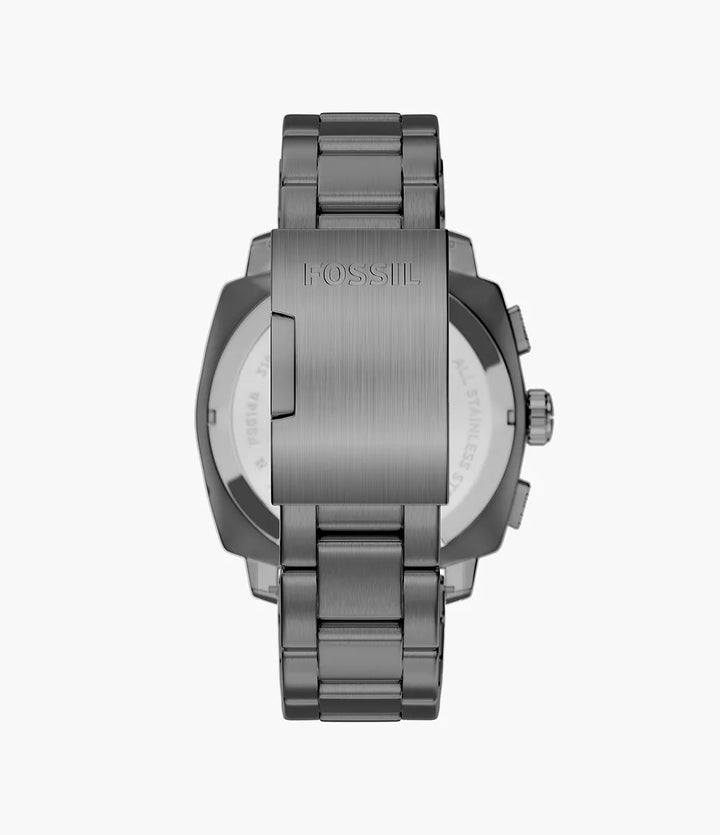 Fossil Machine Chrono ur 44mm gråt kvartsstål PVD gunmetal finish FS6160