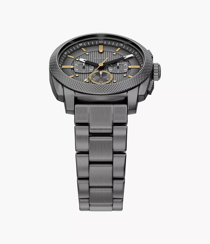 Fossil Machine Chrono ur 44mm gråt kvartsstål PVD gunmetal finish FS6160